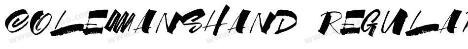 ColemansHand Regular字体转换